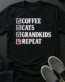 Grandkids Repeat Tee Gift For Cat Lover