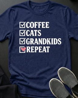 Grandkids Repeat Tee Gift For Cat Lover