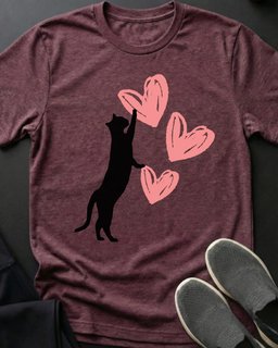 Kitty Hearts Tee Gift For Cat Lover