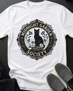 Midnight Garden Tee Gift For Cat Lover