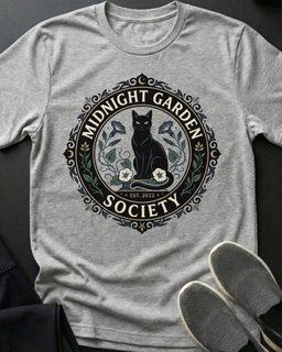 Midnight Garden Tee Gift For Cat Lover