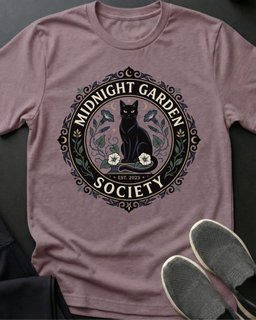 Midnight Garden Tee Gift For Cat Lover