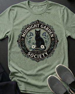Midnight Garden Tee Gift For Cat Lover