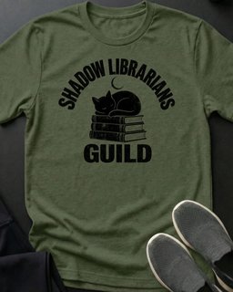Shadow Librarians Tee Gift For Cat Lover