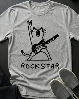 Rockstar Tee Gift For Cat Lover