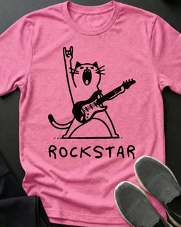 Rockstar Tee Gift For Cat Lover