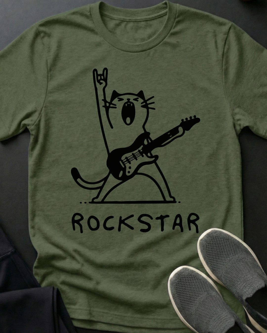Rockstar Tee Gift For Cat Lover