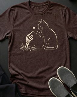 Skele Boop Tee Gift For Cat Lover