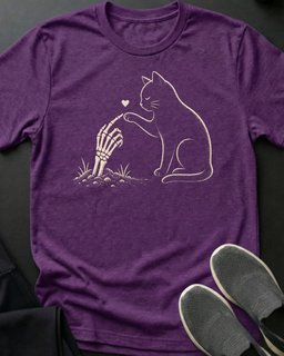 Skele Boop Tee Gift For Cat Lover
