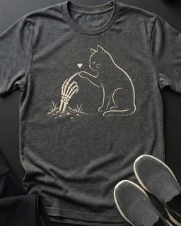 Skele Boop Tee Gift For Cat Lover