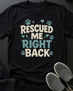 Rescued Me Tee Gift For Cat Lover