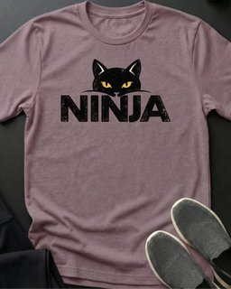 Ninja Peek Tee Gift For Cat Lover