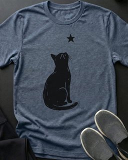 Star Watcher Tee Gift For Cat Lover