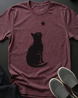 Star Watcher Tee Gift For Cat Lover