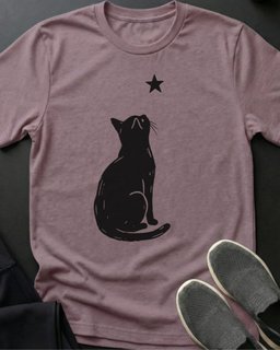 Star Watcher Tee Gift For Cat Lover