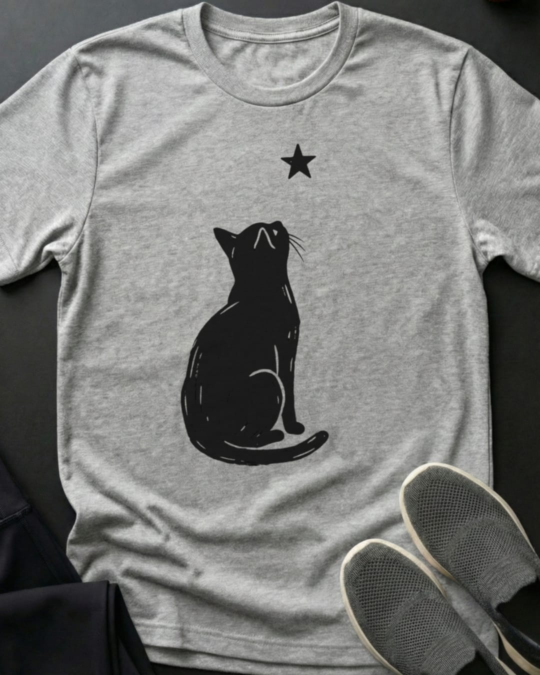 Star Watcher Tee Gift For Cat Lover