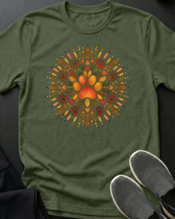 Paw Mandala Tee Gift For Cat Lover