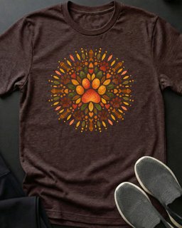 Paw Mandala Tee Gift For Cat Lover