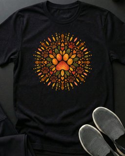 Paw Mandala Tee Gift For Cat Lover
