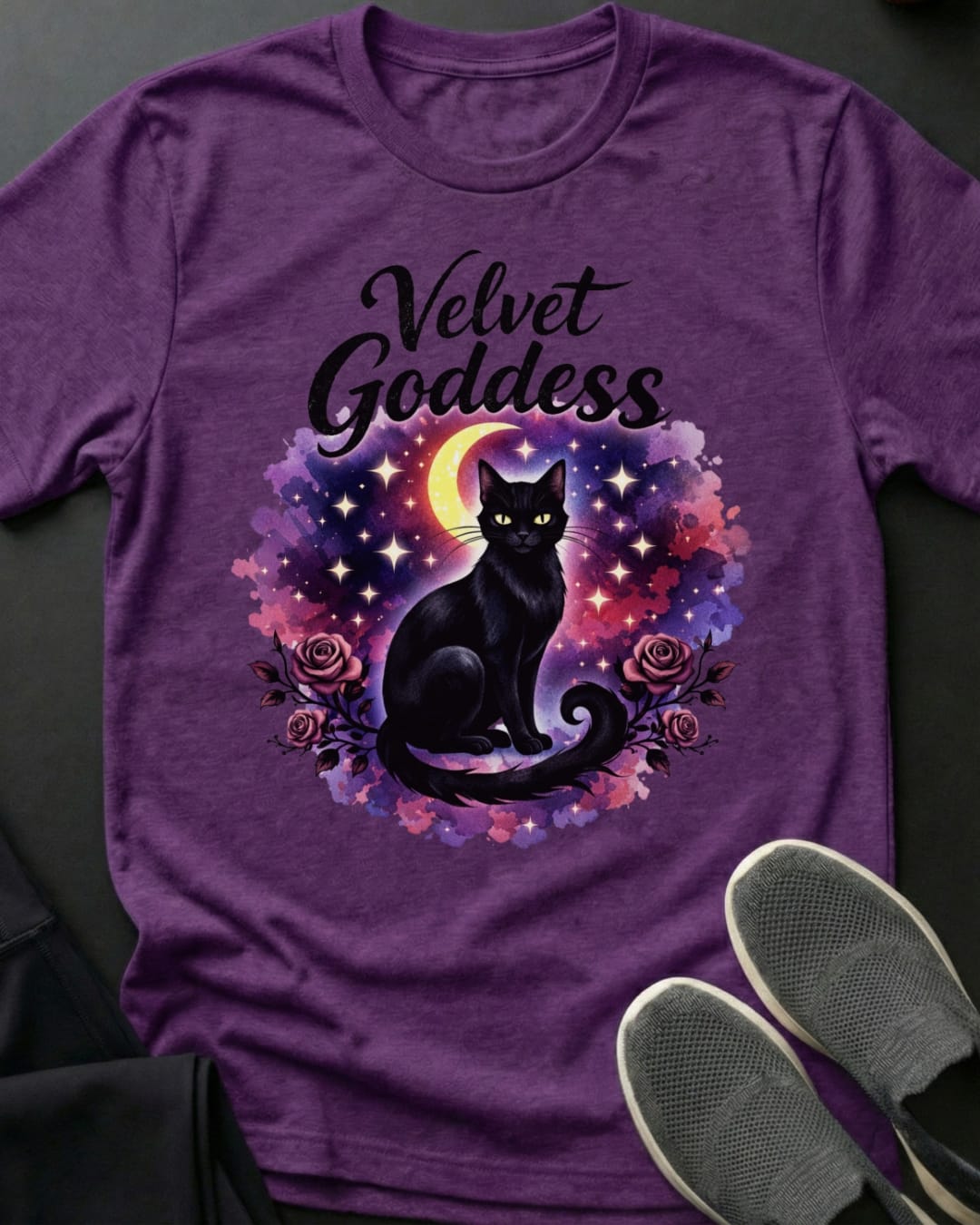 Rose Goddess Tee Gift For Cat Lover