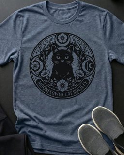 Moonflower Tee Gift For Cat Lover