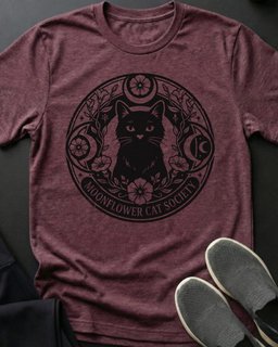 Moonflower Tee Gift For Cat Lover