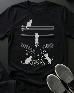 Musical Chaos Tee Gift For Cat Lover