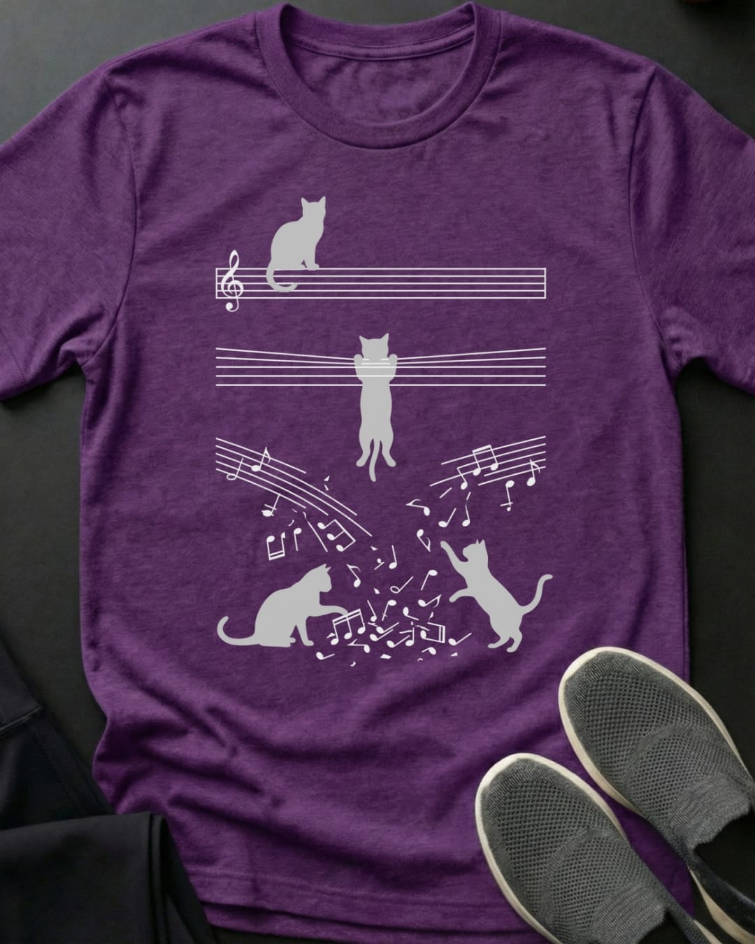 Musical Chaos Tee Gift For Cat Lover