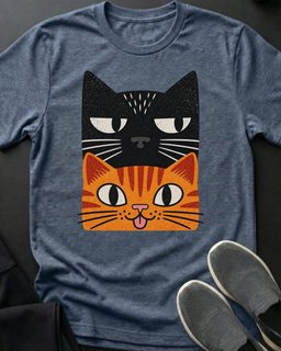 Side Eye Stack Tee Gift For Cat Lover