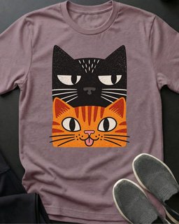 Side Eye Stack Tee Gift For Cat Lover