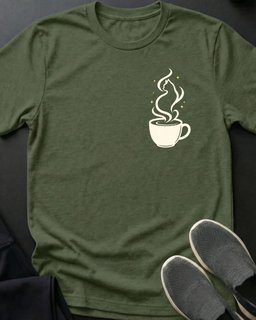 Pocket Coffee Cat Tee Gift For Cat Lover