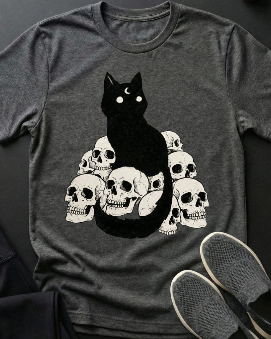 Skull Kitty Tee Gift For Cat Lover