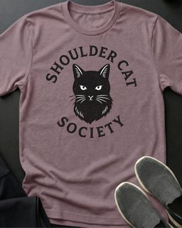 Shoulder Cat Society Tee Gift For Cat Lover