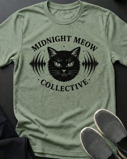 Midnight Meow Tee Gift For Cat Lover