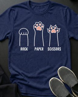 Rock Paper Scissors Tee Gift For Cat Lover