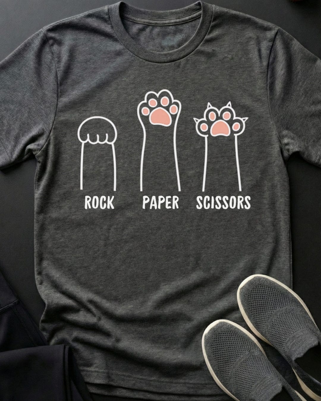 Rock Paper Scissors Tee Gift For Cat Lover