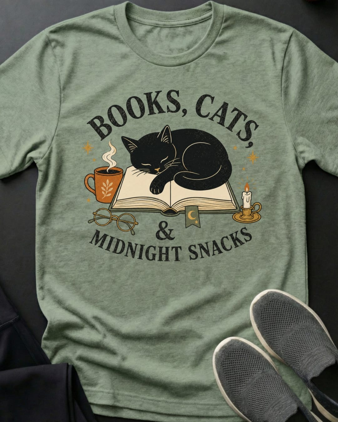 Midnight Snacks Tee Gift For Cat Lover