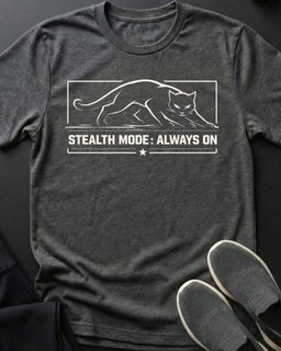 Stealth Mode Tee Gift For Cat Lover