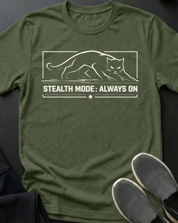 Stealth Mode Tee Gift For Cat Lover
