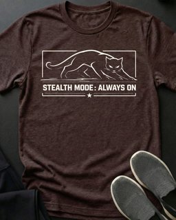 Stealth Mode Tee Gift For Cat Lover
