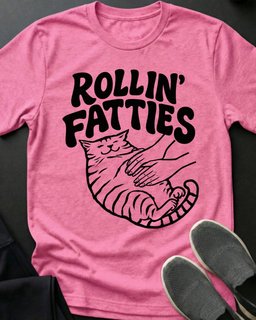 Rollin Fatties Tee Gift For Cat Lover