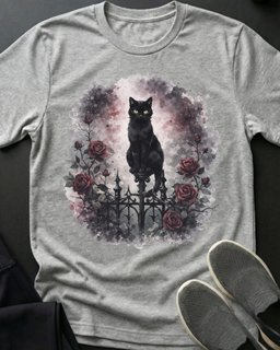 Rose Garden Tee Gift For Cat Lover