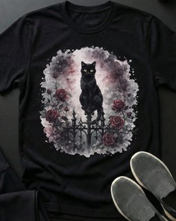 Rose Garden Tee Gift For Cat Lover