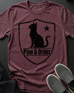 Paw And Order Tee Gift For Cat Lover