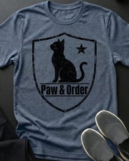 Paw And Order Tee Gift For Cat Lover