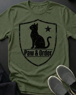 Paw And Order Tee Gift For Cat Lover