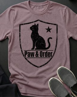 Paw And Order Tee Gift For Cat Lover