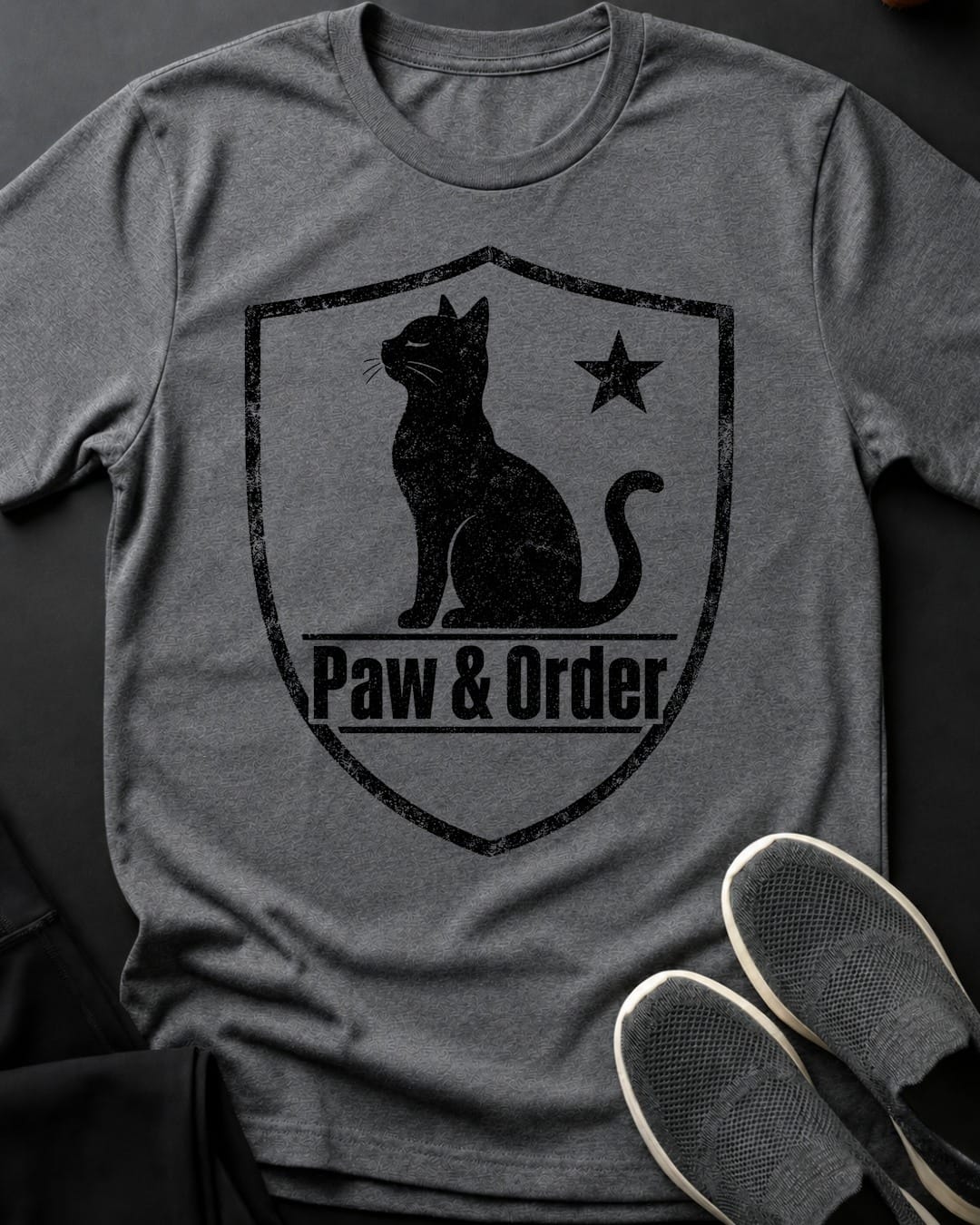 Paw And Order Tee Gift For Cat Lover