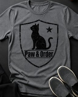 Paw And Order Tee Gift For Cat Lover