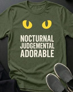 Nocturnal Tee Gift For Cat Lover